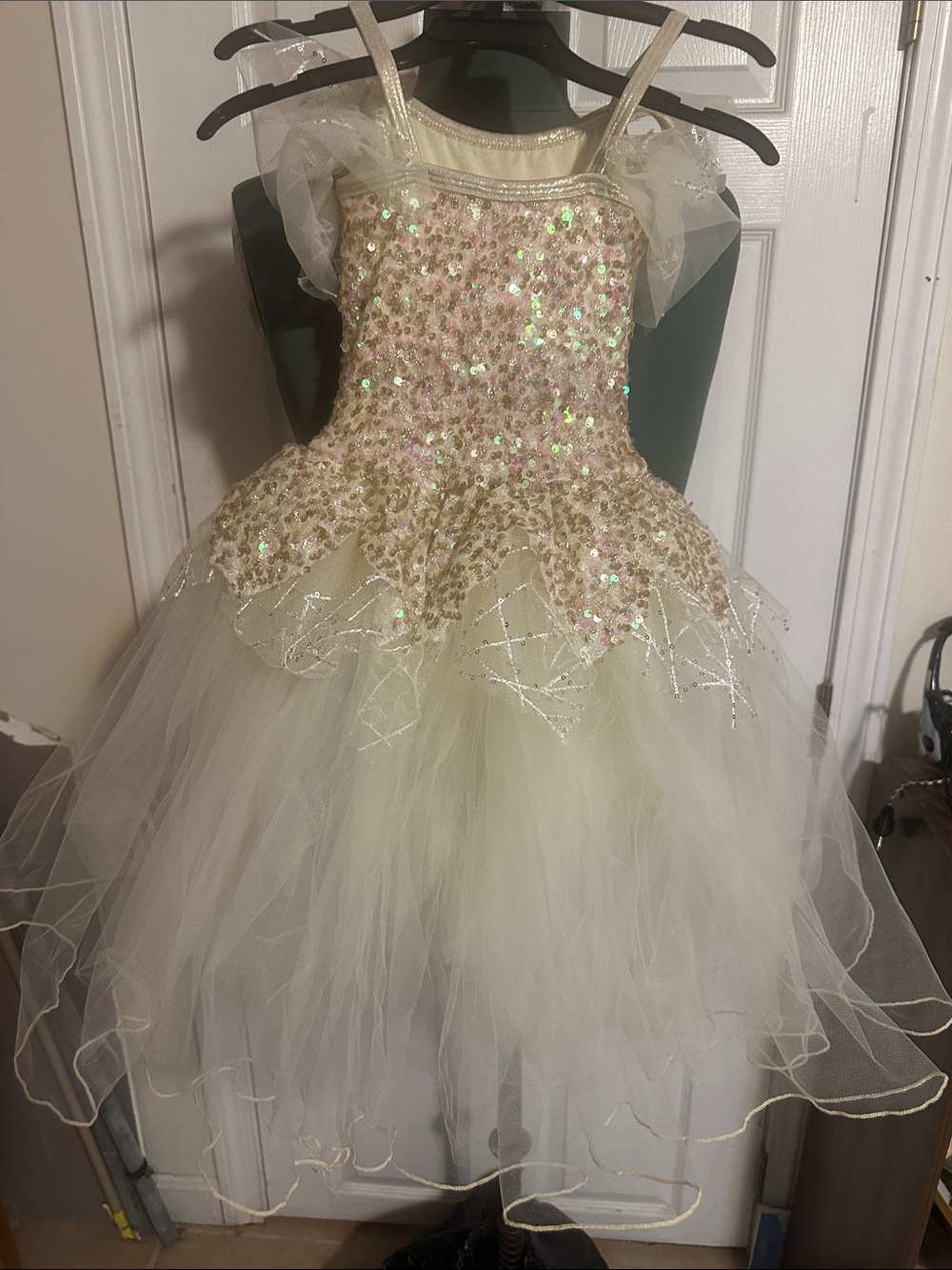 AWish come True Cream Lace & Sequin Dress 20385